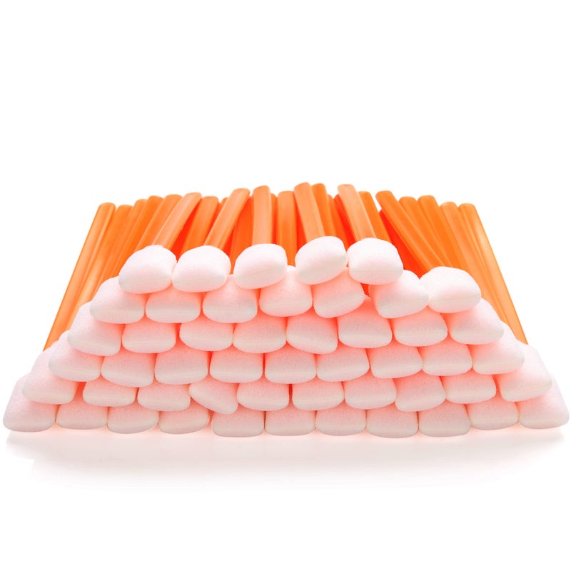AAwipes Foam Sticks Cleaning Swabs (50 pcs 5.25" Large Rectangular Foam Tips, Orange) Cleanroom Cleaning Swab Sponge Stick for Inkjet Printer, Optical Instruments, General Cleaning (C714C) - Image 1
