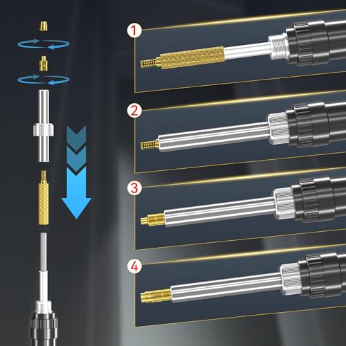 DACKZZM Heat Set Insert Tool Kit, 80W Soldering Iron with 220Pcs Brass Heat Inserts & Heat Set Insert Tips (M2-M8) for 3D Printed and DIY Plastic Parts - Image 5