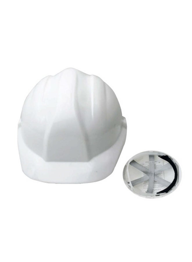 Vaultex VHT Non-vented Safety Helmet,HDPE Material,6-Point Textile Suspension With Pin Lock, White  - Image 2