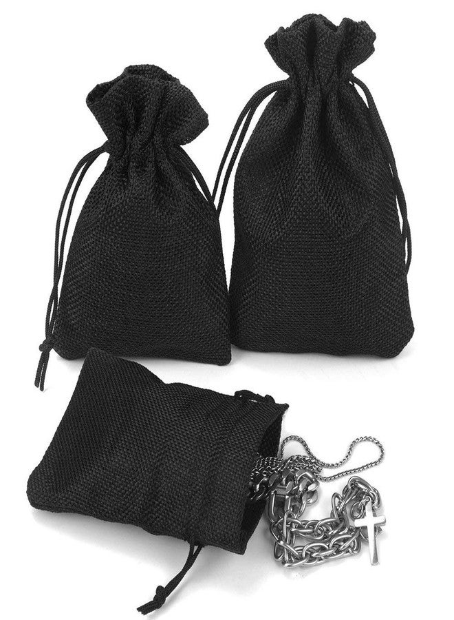 Bezall 20Pcs Black Burlap Bags 5x7 inch, Drawstring Linen Gift Bags Small Jewelry Jute Sacks Halloween Candy Pouch Wedding Party Favor Bags - Image 5