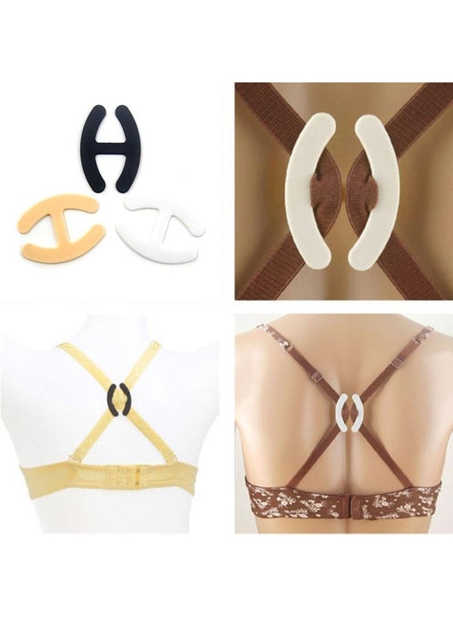 Women Webbing Bra Buckles Shadow-Shaped Buckle Bra Clip Strap Holders 3 PCS - Image 1
