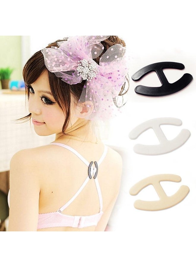 Women Webbing Bra Buckles Shadow-Shaped Buckle Bra Clip Strap Holders 3 PCS - Image 3