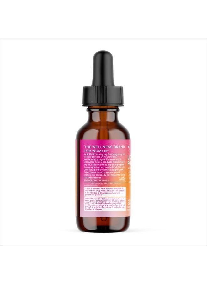 Pink Stork - Liquid Folate: Whole-Food Vitamin B9 from Lemon Peels, Natural Folic Acid with Vitamin C, Liquid Prenatal Vitamins for Women, Pregnancy Must Haves, Women-Owned, 2 oz - Image 1