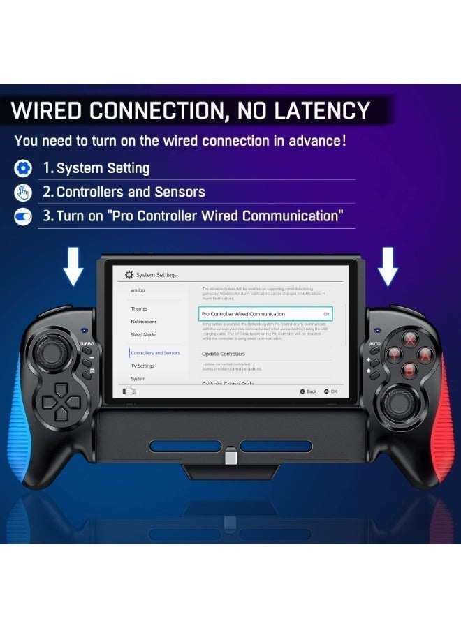 MWS-ForCamping Switch Controller for Switch/Switch OLED, Hall Effect One-Piece Joypad Controller Replacement for Switch Pro Controller, Switch Remote with Turbo & Dual Motor Vibration - Image 5