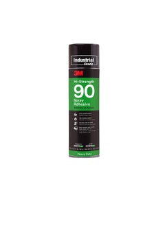 3M 3M Hi-Strength 90 Spray Adhesive | Permanent | Bonds Laminate, Wood, Concrete, Metal, Plastic | Clear Glue | Heat Moisture Resistant Strong Versatile Adhesive with Adjustable Nozzle 17.6 fl. oz.  - Image 1