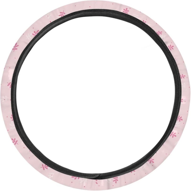 Boho Steering Wheel Cover 15 inch - Boho Floral Design, Elastic & Non-Slip Wear-Resistant Cover for Car Decor (Ivory Bloom) - Image 2