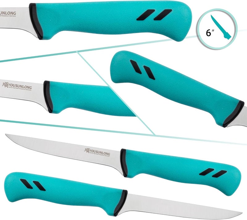 YOUSUNLONG Curved Boning Knife for Meat Cutting - 6 Inch - Premium High-carbon Molybdenum Steel Flexible Curved Blade - Butcher's Kitchen Boning Knife - Ergonomic & Non-slip Handle - Image 3