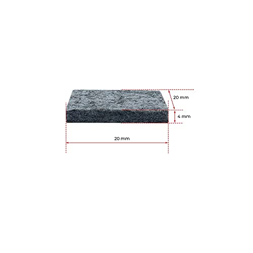 Now & Zen Self Adhesive Square Furniture Felt Pads for Hard Surfaces - Non-Slip Heavy Duty Furniture Leg Guards (20 MM - Pack of 12, Dark Grey) - Image 3