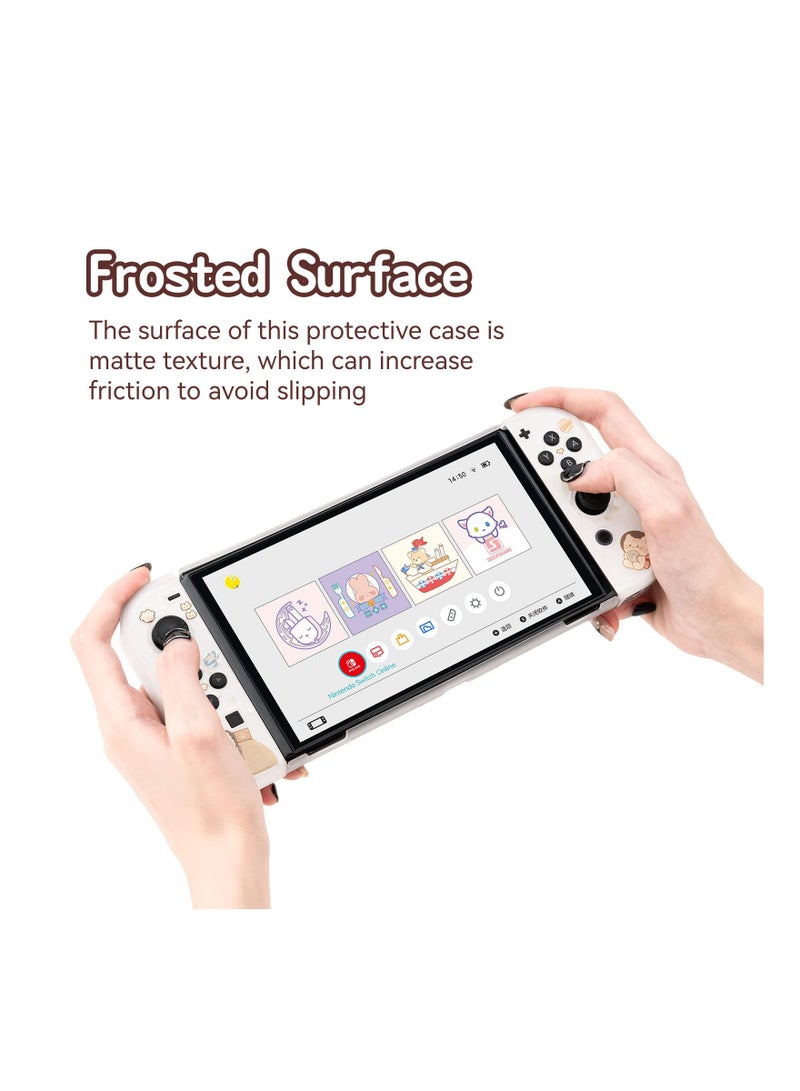 SYOSI High-Protection Slim Case with Shock Absorption for Nintendo Switch OLED, Durable Slim Fit Protective Case Anti-Scratch Shockproof Cover Ultra-Thin Case for Nintendo Accessories——Space Cat - Image 3