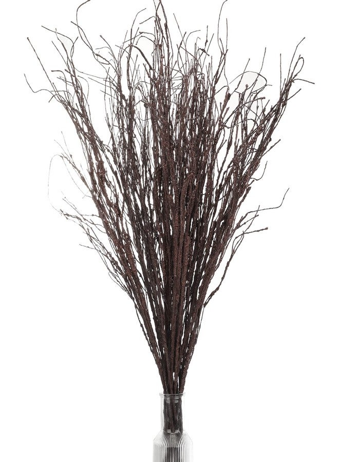 Yunsailing 20 Pcs 35.4'' Tree Branches for Spring Decoration Curly Willow Branches Twigs for Vases Tree Gifts Floral Dried Bendable Artificial Twigs for Decorative Sticks(Dark Brown) - Image 1