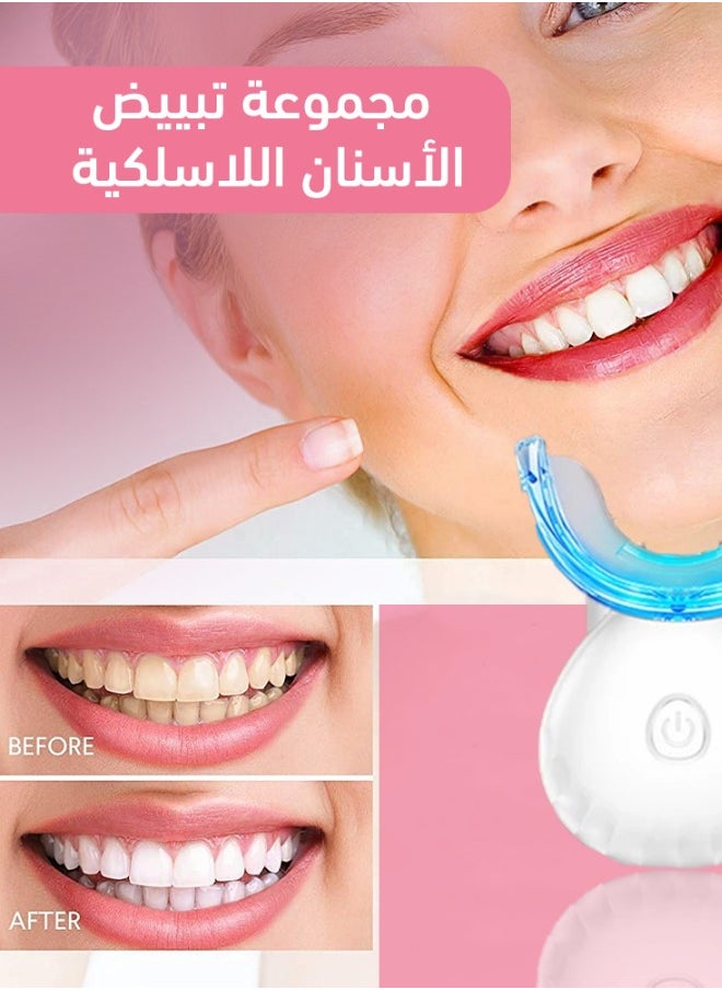 SMILEKIT Teeth Whitening Kit with LED Light Teeth Whitening Gel Pen Mouth Tray, Hydrogen Carbamide Peroxide for Sensitive Teeth, LED Light Tooth Whitener, Teeth Stain Remover to Whiten Teeth  - Image 3