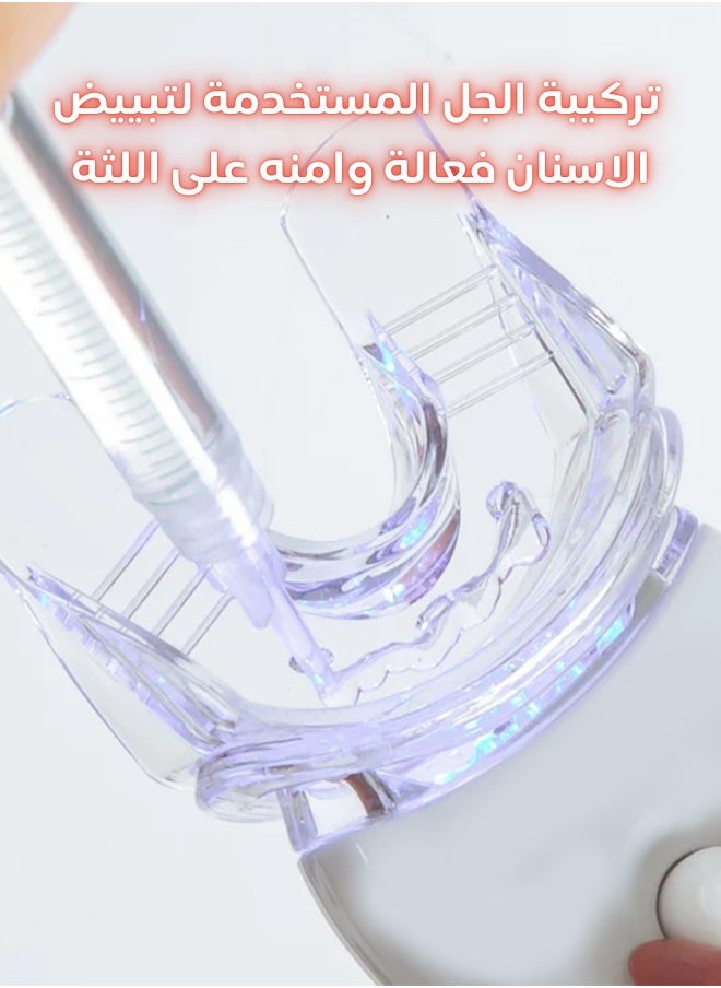 SMILEKIT Teeth Whitening Kit with LED Light Teeth Whitening Gel Pen Mouth Tray, Hydrogen Carbamide Peroxide for Sensitive Teeth, LED Light Tooth Whitener, Teeth Stain Remover to Whiten Teeth  - Image 5