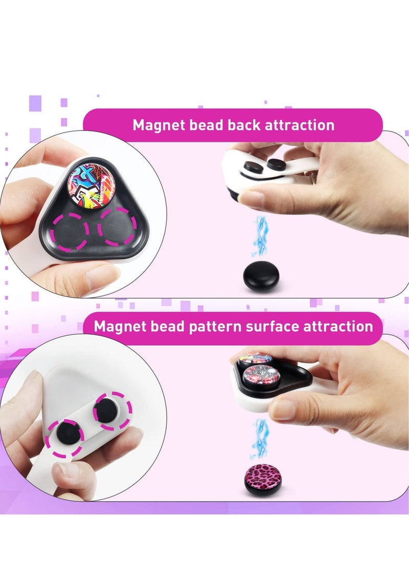 Generic - Magnetic Fidget Spinner Toy Set, Triangle Keychain Stress Relief Toy, Elastic Handheld Anxiety Reducer, Perfect Gift for Kids and Adults, Portable Decompression Spinner - Image 1