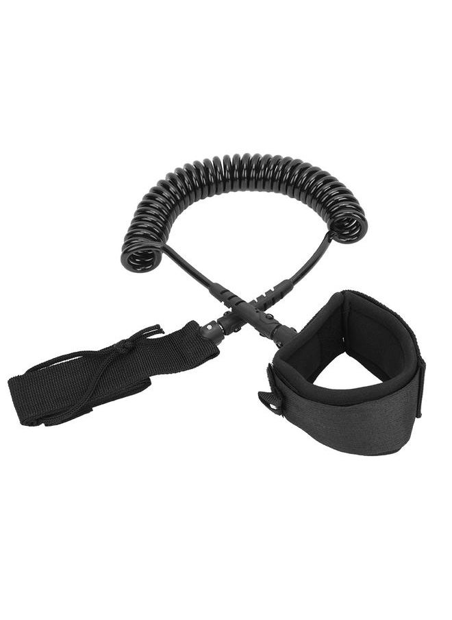 Thoraya Black Elastic Water Sports Foot Rope Surfing Paddle Board Ankle Spring Traction Strap  - Image 3