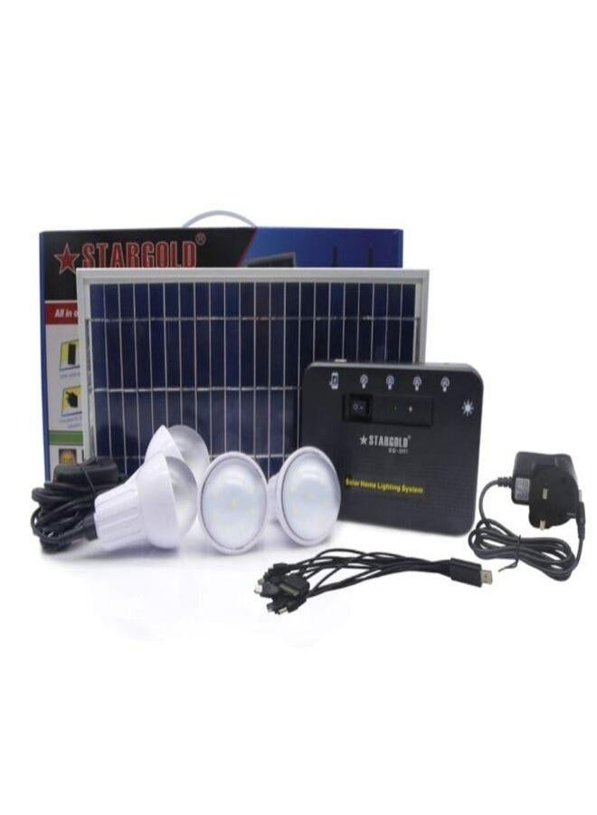 Stargold Solar Lighting System With 4 LED Bulbs 3W Solar Panel - Image 1
