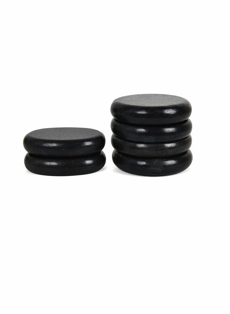 KASTWAVE Hot Stones - 6 Large Essential Massage Set (3.15in) for Professional or Home spa, Relaxing, Healing, Pain Relief - Image 1