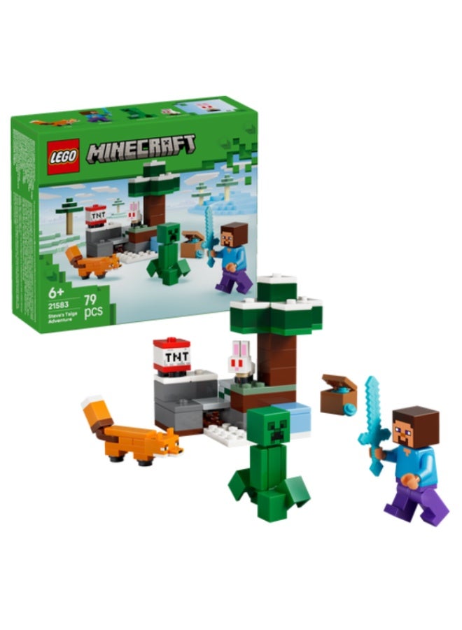 LEGO Minecraft Steve's Taiga Adventure Building Set - Image 1