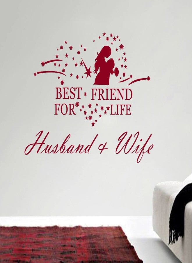 Sticker Studio Husband & Wife Wall Sticker (PVC Vinyl,Size -58 cm x 83 cm) - Image 4