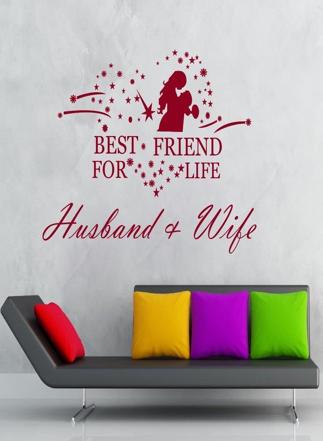 Sticker Studio Husband & Wife Wall Sticker (PVC Vinyl,Size -58 cm x 83 cm) - Image 3