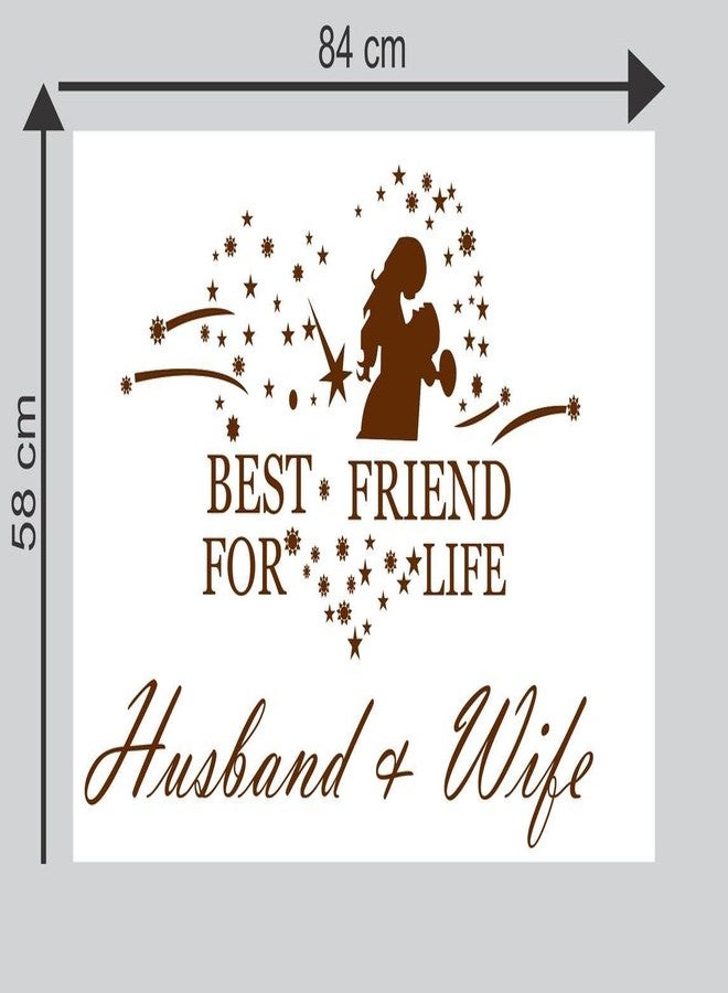 Sticker Studio Husband & Wife Wall Sticker (PVC Vinyl,Size -58 cm x 83 cm) - Image 2