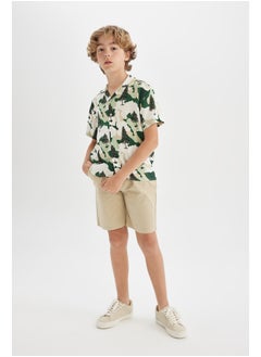 DeFacto Boy Oversize Fit Resort Neck Woven Short Sleeve Shirt  - Image 3