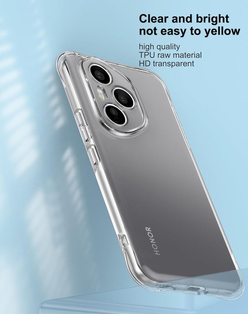 Foluu Mobile Phone Cases and Covers Compatible with Honor 400 Pro Case - Honor 400 Pro 2025 Clear Case - Slim Protective TPU Silicone Scratch Resistant with Reinforced Corners - Image 2