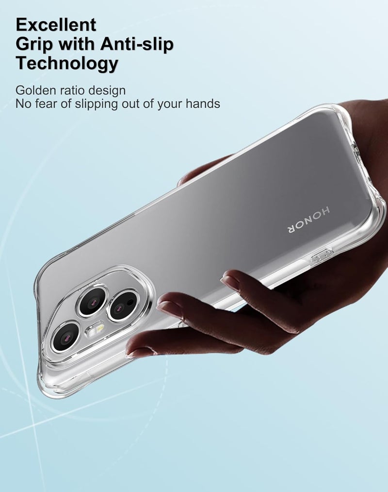 Foluu Mobile Phone Cases and Covers Compatible with Honor 400 Pro Case - Honor 400 Pro 2025 Clear Case - Slim Protective TPU Silicone Scratch Resistant with Reinforced Corners - Image 3