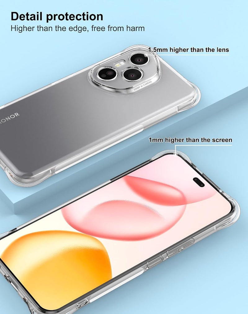 Foluu Mobile Phone Cases and Covers Compatible with Honor 400 Pro Case - Honor 400 Pro 2025 Clear Case - Slim Protective TPU Silicone Scratch Resistant with Reinforced Corners - Image 5