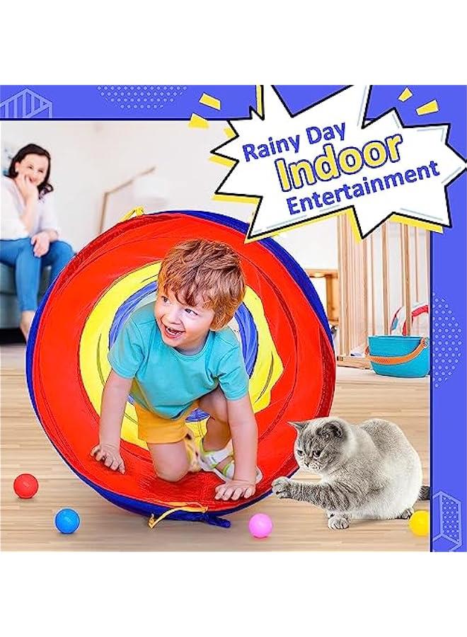 MIXDE Kids Play Tunnel Tent for Toddlers, Colorful Pop Up Crawl Tunnel Toy Tent for Baby Infant Children or Dog Cat Pets, Collapsible Gift Boy and Girl Play Tunnel Indoor and Outdoor Games  - Image 5