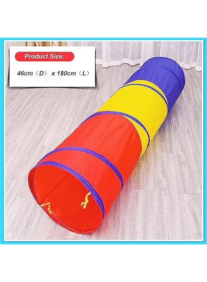MIXDE Kids Play Tunnel Tent for Toddlers, Colorful Pop Up Crawl Tunnel Toy Tent for Baby Infant Children or Dog Cat Pets, Collapsible Gift Boy and Girl Play Tunnel Indoor and Outdoor Games  - Image 4