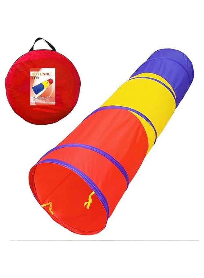MIXDE Kids Play Tunnel Tent for Toddlers, Colorful Pop Up Crawl Tunnel Toy Tent for Baby Infant Children or Dog Cat Pets, Collapsible Gift Boy and Girl Play Tunnel Indoor and Outdoor Games  - Image 1