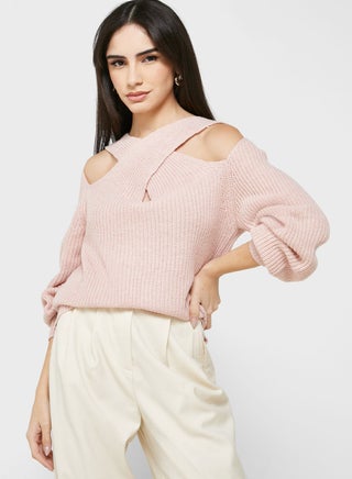 Crossover Detail Sweater