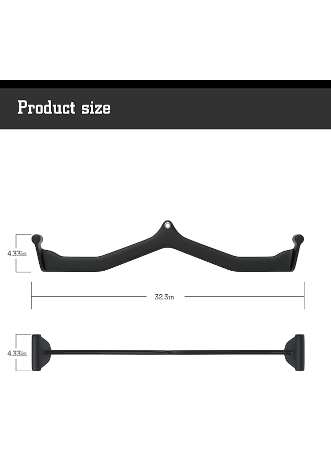 إيروريكس صالة الألعاب الرياضية المنزلية، اللياقة البدنية، التجديف، قضيب على شكل حرف T، قضيب على شكل حرف V، بكرة، كابل، ملحقات الجهاز، تمرين ثني العضلة ذات الرأسين، قضيب سحب للأسفل، تمرين القوة، مقبض، قضيب سحب للأسفل، تمارين الضغط للأسفل (31.5 بوصة) - Image 2
