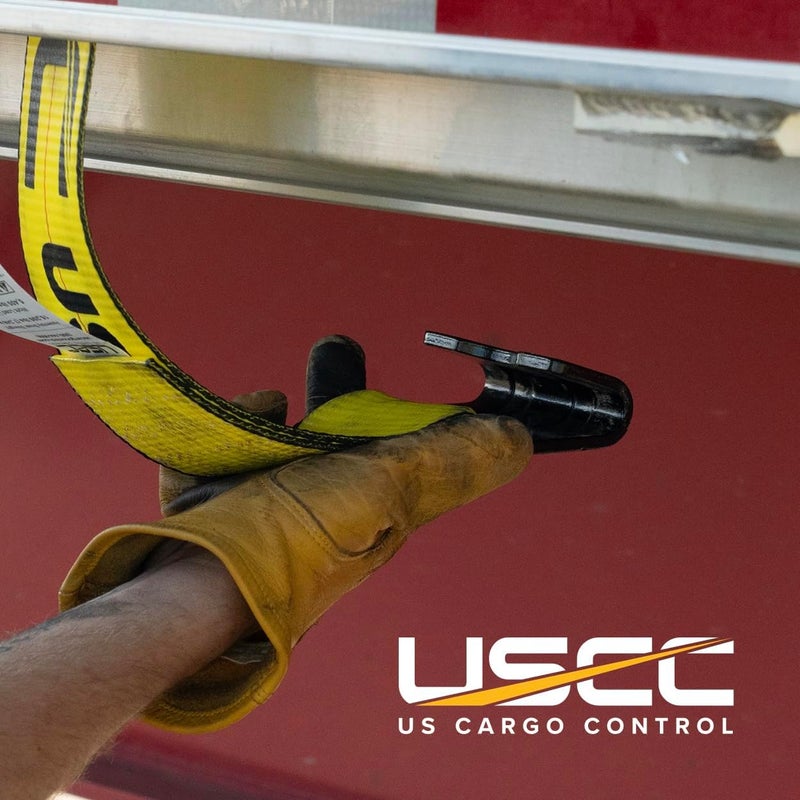 US Cargo Control 3 Inch x 30 Foot Yellow Replacement Winch Strap with Flat Hook 2 Pack - Image 3