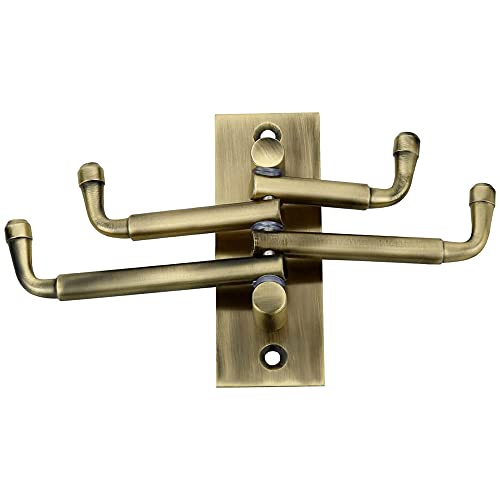 FAST CH7 Stainless Steel Metal 4 Movable Pin Hook, Wall & Door Hanging Hooks are Used to Hang Towel & Clothes for Bathroom, Home 1pcs (Brass Antique) - Image 1