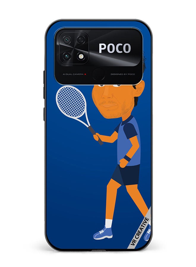 VR CREATIVE Protective Case Cover For Xiaomi Poco C40 Tennis Player Male Character Design Multicolour - Image 1