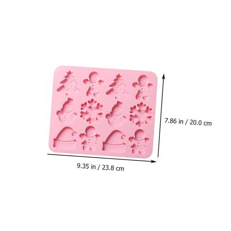 Pink Christmas Silicone Baking Mold For Biscuit Candy Cake DIY Non Stick Food Grade - Image 3