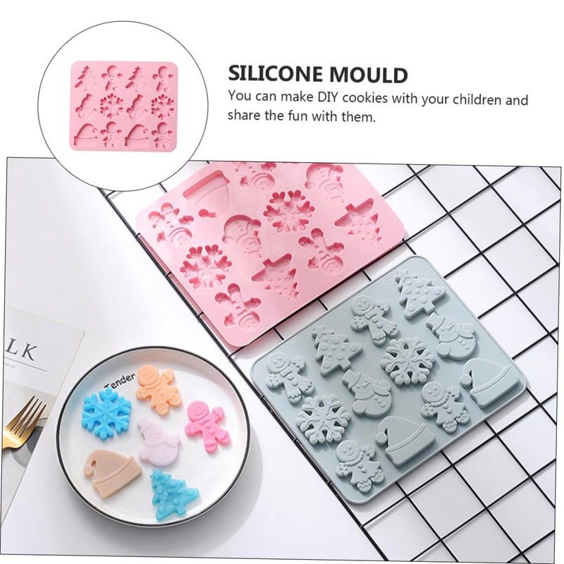 Pink Christmas Silicone Baking Mold For Biscuit Candy Cake DIY Non Stick Food Grade - Image 4
