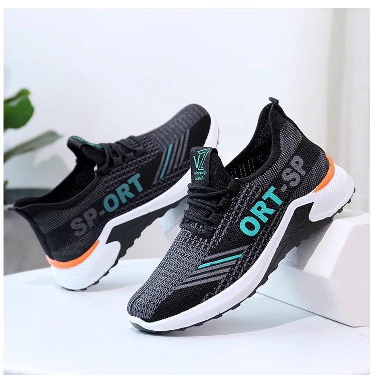 2022 New Mens Running Shoes Lightweight Breathable ORT BLACK 