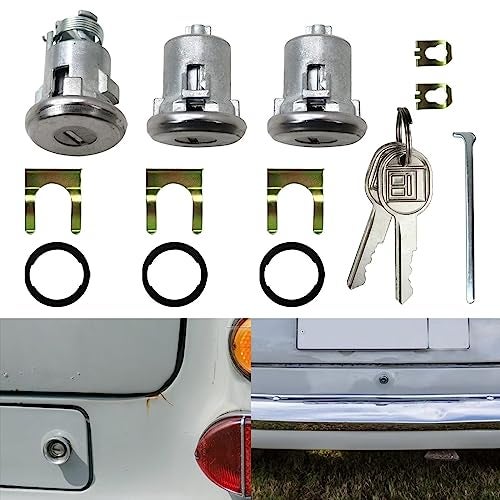 GRABOTE 654394765282 Car Door Trunk Key Kit Door Lock Cylinder Set With 2 Keys Replacement for Chevelle Malibu Monte Carlo Camaro - Image 2