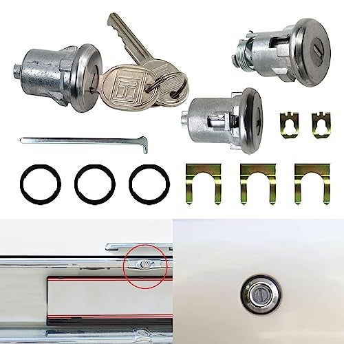 GRABOTE 654394765282 Car Door Trunk Key Kit Door Lock Cylinder Set With 2 Keys Replacement for Chevelle Malibu Monte Carlo Camaro - Image 3