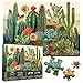 PICKFORU Vintage Cactus Plant Puzzles for Adults 1000 Pieces and up PICKFORU Retro Succulents Puzzles as Home Decor Flower Puzzle for Plant Lovers - Image 2