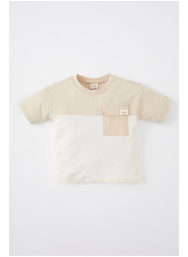 DeFacto - Babyboy Regular Fit Bike Neck Knitted Short Sleeve T-Shirt - Image 1