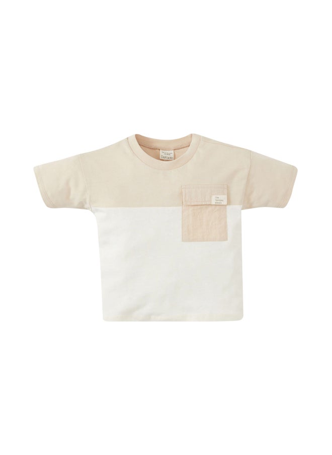 DeFacto - Babyboy Regular Fit Bike Neck Knitted Short Sleeve T-Shirt - Image 1