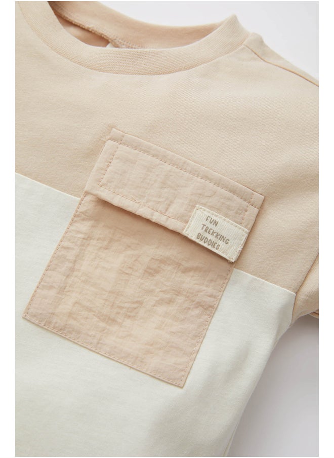 DeFacto - Babyboy Regular Fit Bike Neck Knitted Short Sleeve T-Shirt - Image 1