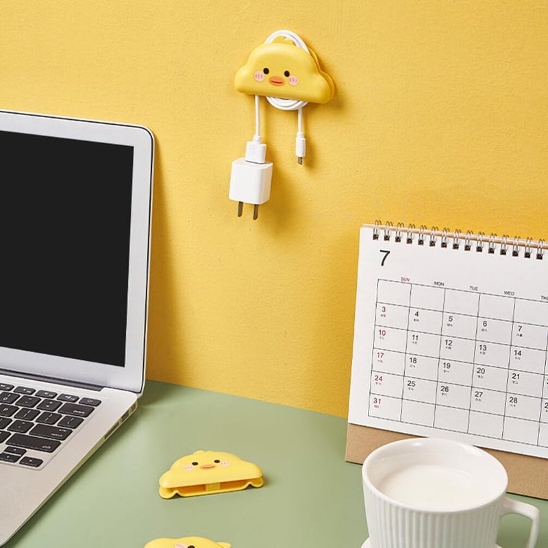 Cartoon Cord Organizer Wall Mounted Cable Holder Adhesive Wire Management 4 Pack - Image 5