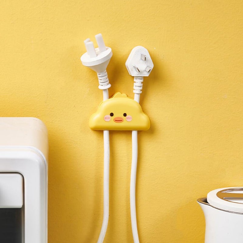 Cartoon Cord Organizer Wall Mounted Cable Holder Adhesive Wire Management 4 Pack - Image 3