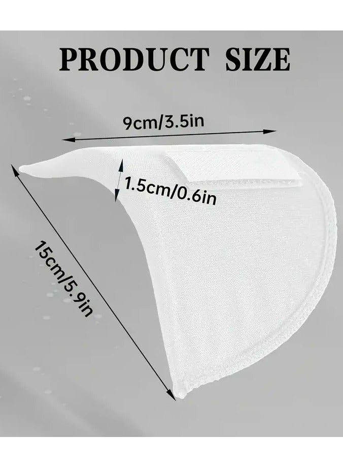 Goolsky Set of 4 Shoulder Pads with a Thickness of 1.5 cm, Made from Breathable Sponge, Designed to Enhance Shoulders for Both Men And Women, Suitable for Blazers And T-Shirts in Black And White. - Image 3