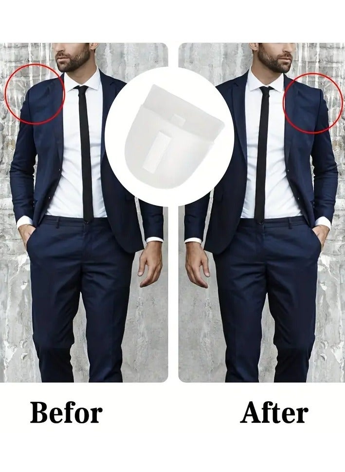 Goolsky Set of 4 Shoulder Pads with a Thickness of 1.5 cm, Made from Breathable Sponge, Designed to Enhance Shoulders for Both Men And Women, Suitable for Blazers And T-Shirts in Black And White. - Image 4