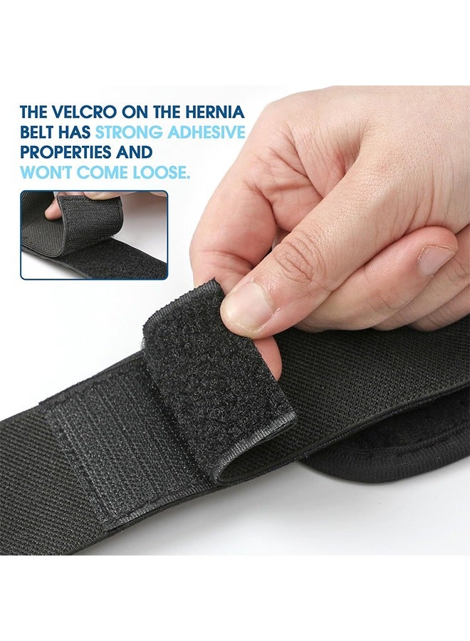 DAKS Adjustable Hernia Belt for Men and Women, Inguinal Hernia Support Truss with Removable Compression Pad, Groin and Lower Abdominal Brace for Left or Right Side Relief, Comfortable Wear Under Clothes – Black  - Image 2